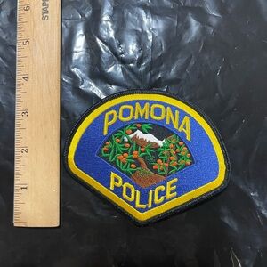 Pomona Police Patch - Blue and Yellow